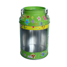 Attractive design cute milk tin can, milk candy packaging tin box, metal tin box food packaging